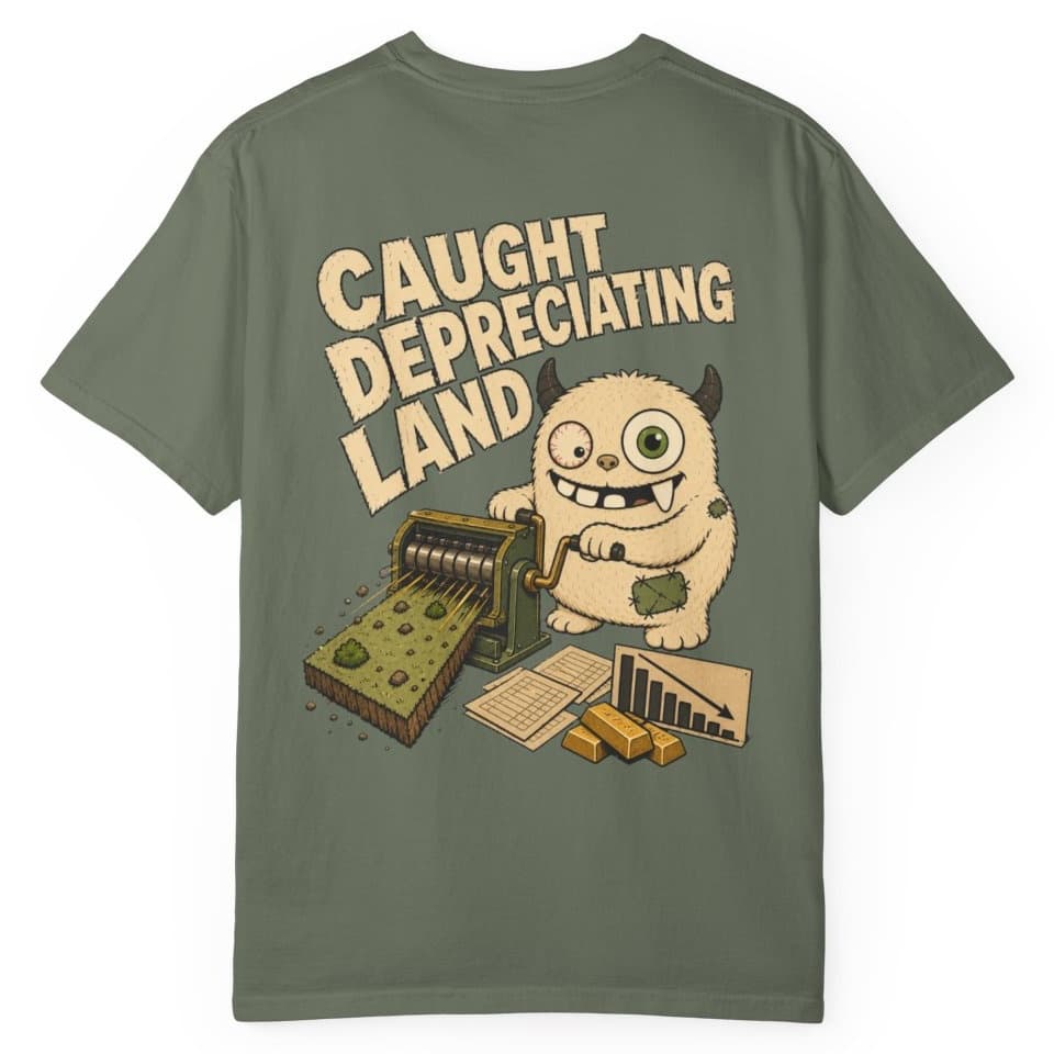 Caught Depreciating Land Premium t-shirt in Yam, photo 11