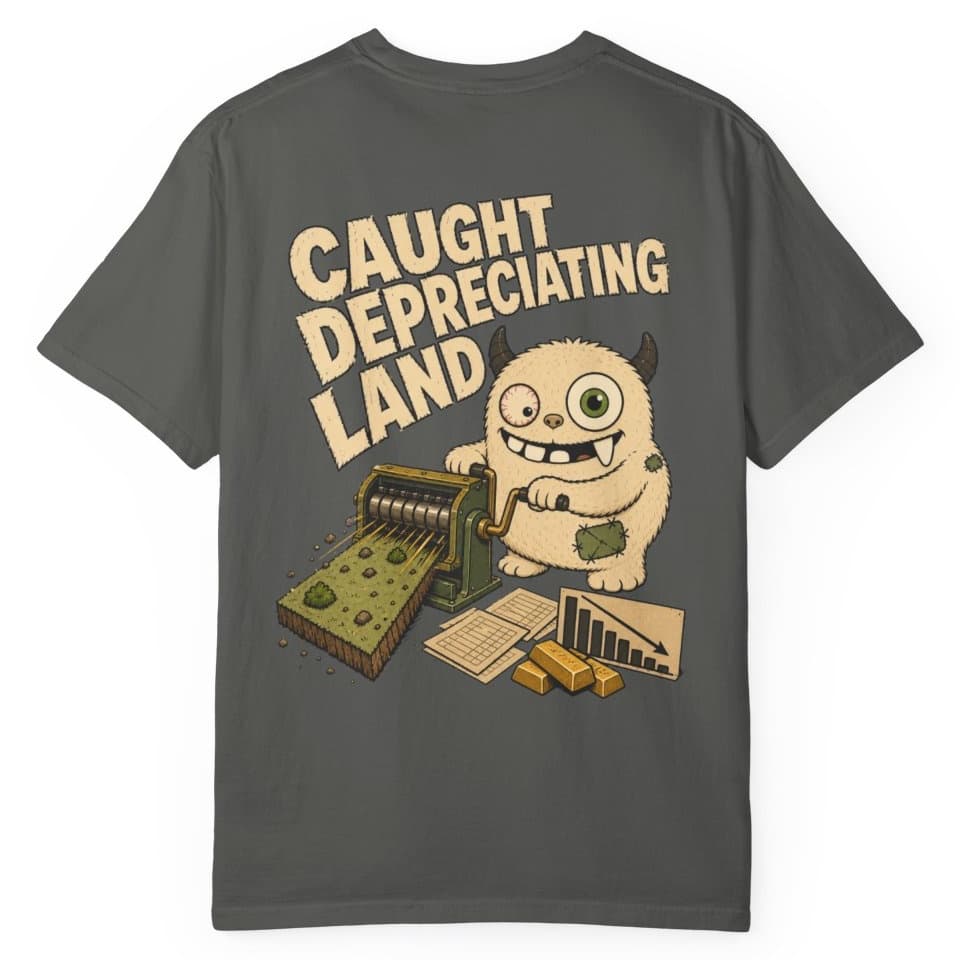 Caught Depreciating Land Premium t-shirt in Yam, photo 9