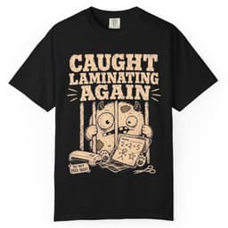 Laminating Again t-shirt in Espresso, thumbnail 2