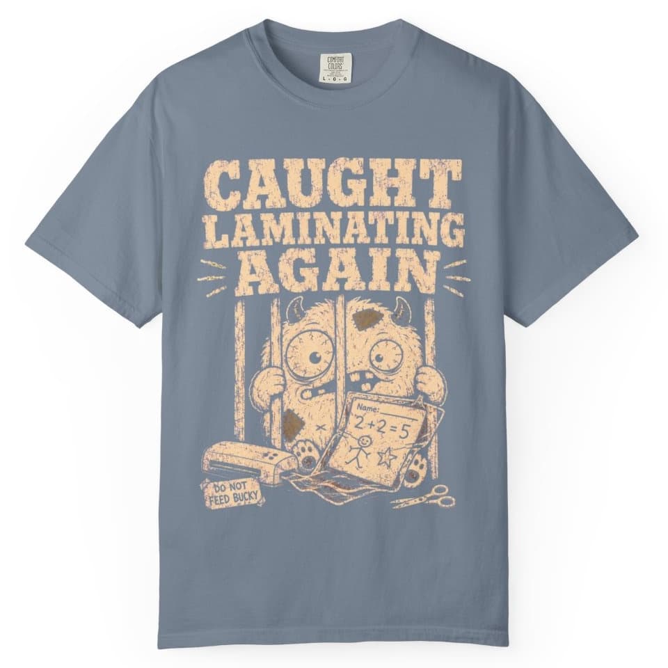 Laminating Again t-shirt in Espresso, photo 7