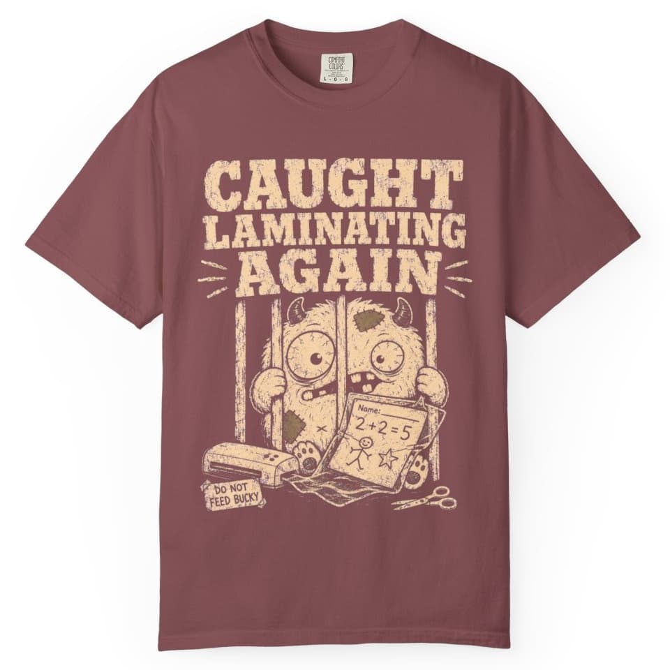 Laminating Again t-shirt in Espresso, photo 8