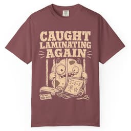 Laminating Again t-shirt in Espresso, thumbnail 8