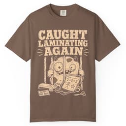Laminating Again t-shirt in Espresso, thumbnail 1