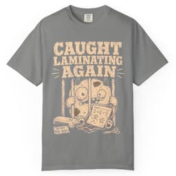 Laminating Again t-shirt in Espresso, thumbnail 6