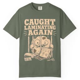Laminating Again t-shirt in Espresso, thumbnail 5