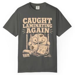 Laminating Again t-shirt in Espresso, thumbnail 4