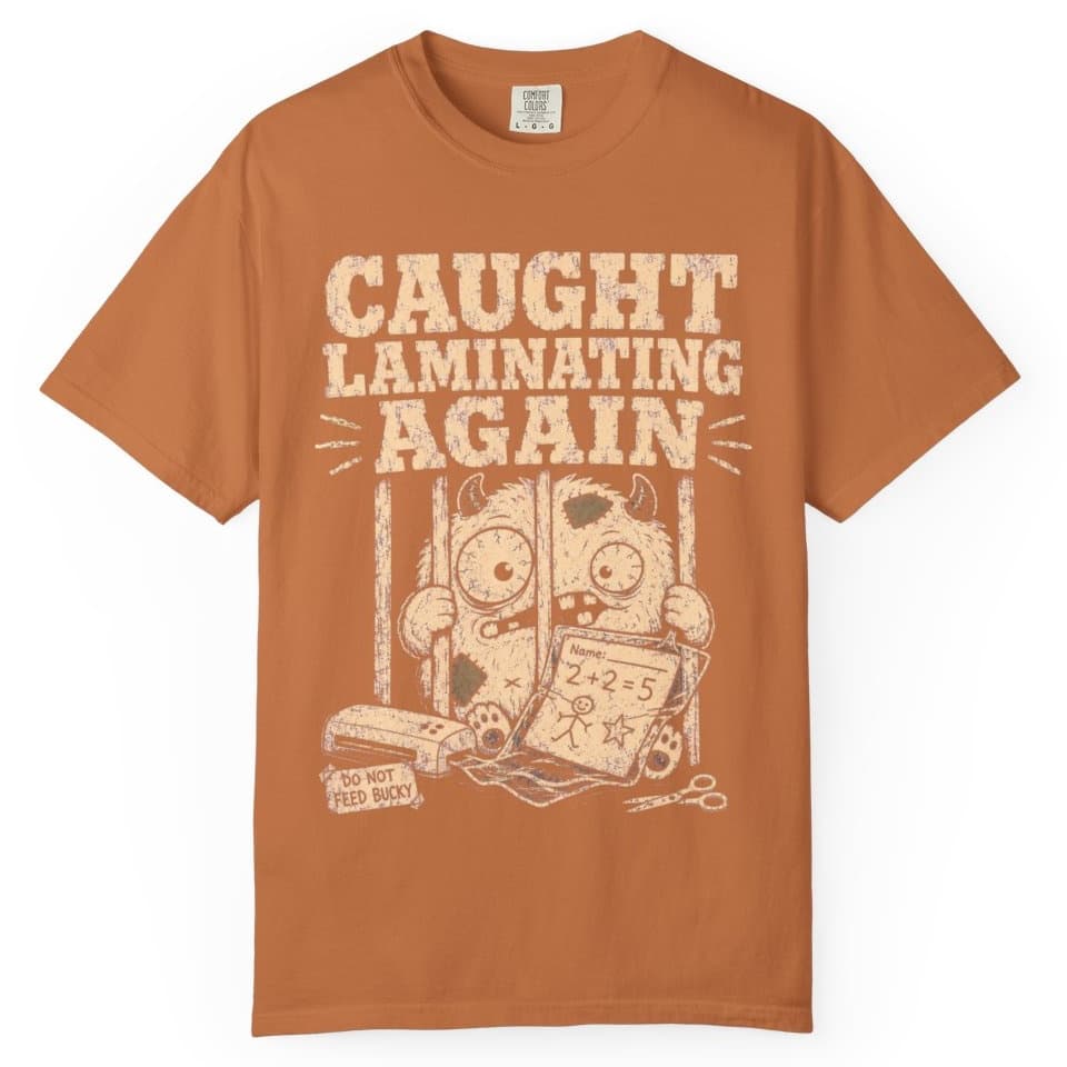 Laminating Again t-shirt in Espresso, photo 9