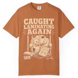 Laminating Again t-shirt in Espresso, thumbnail 9