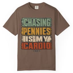 Chasing Pennies Cardio t-shirt in Espresso, thumbnail 1