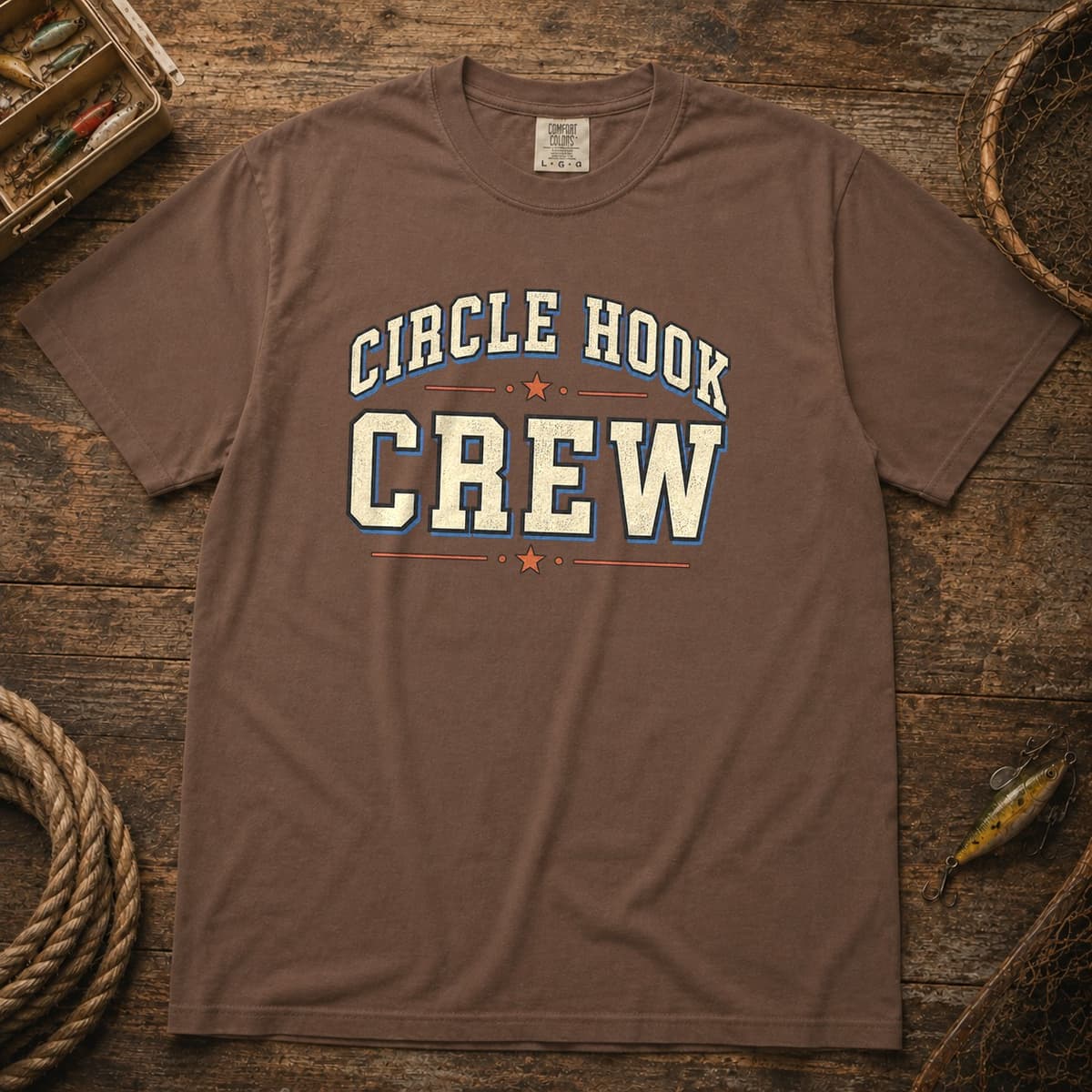 Circle Hook Crew t-shirt in Black, photo 3