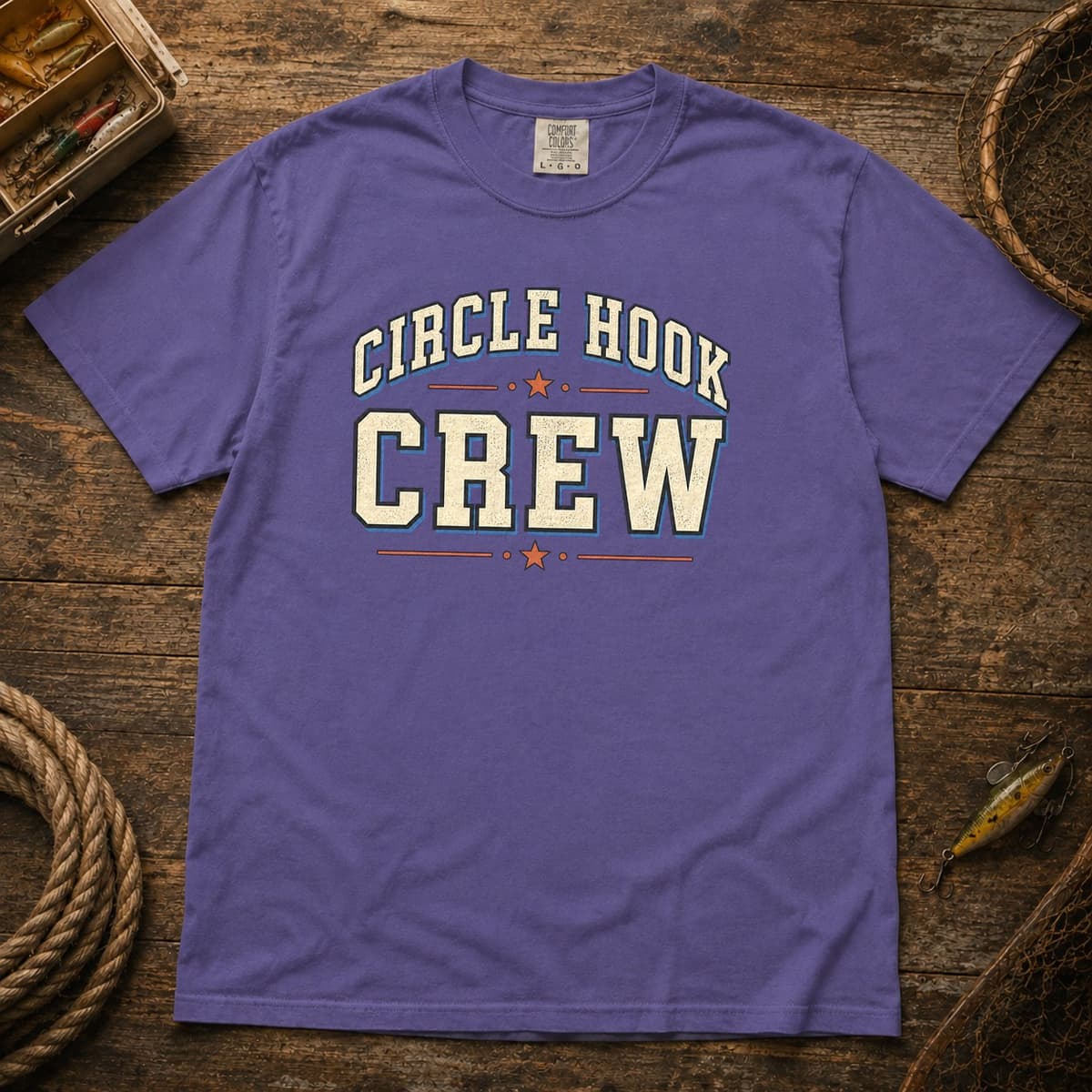 Circle Hook Crew t-shirt in Black, photo 6