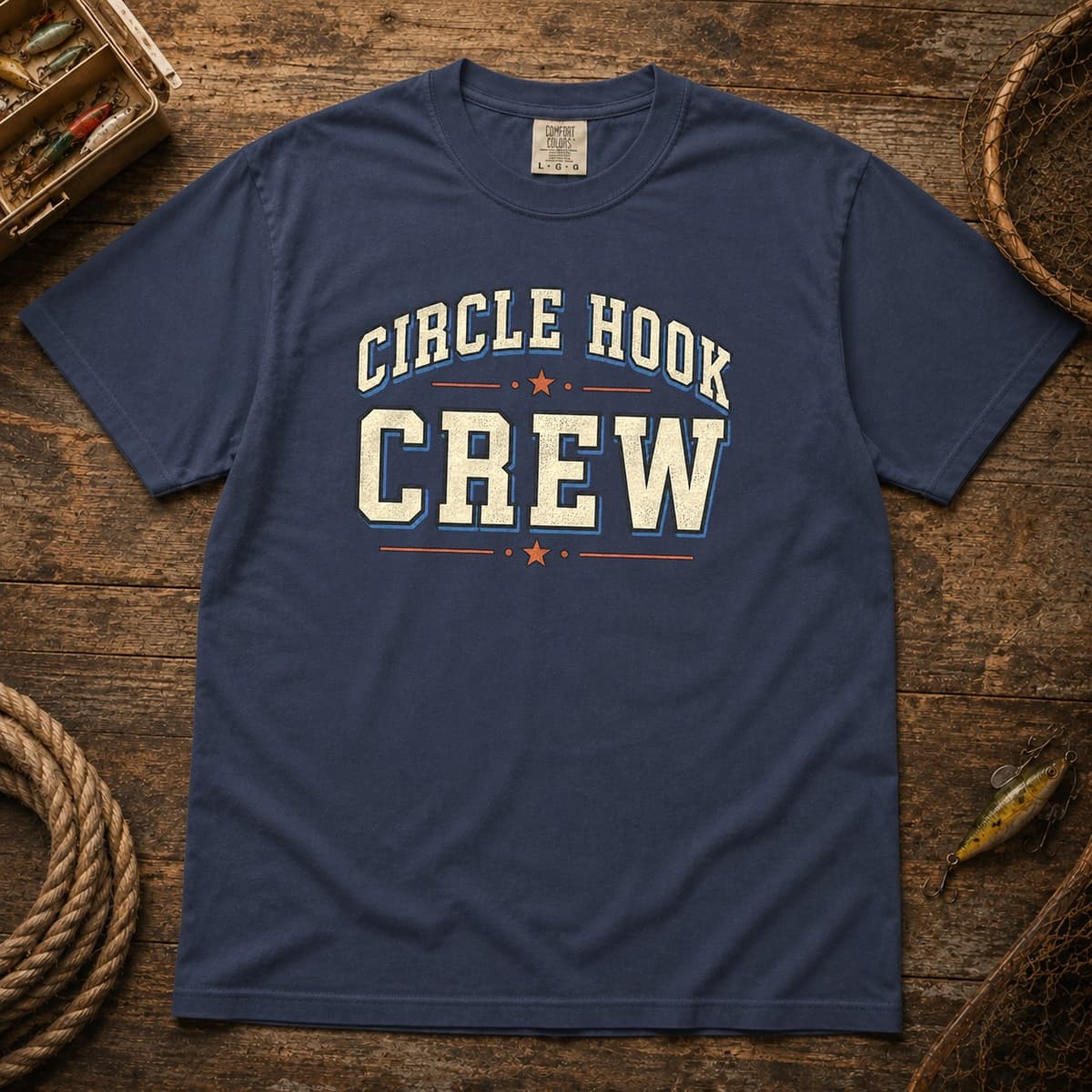 Circle Hook Crew t-shirt in Black, photo 2