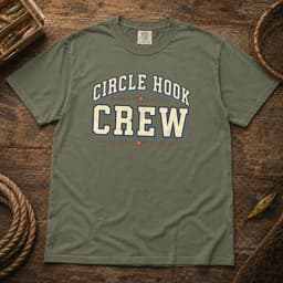 Circle Hook Crew t-shirt in Black, thumbnail 5