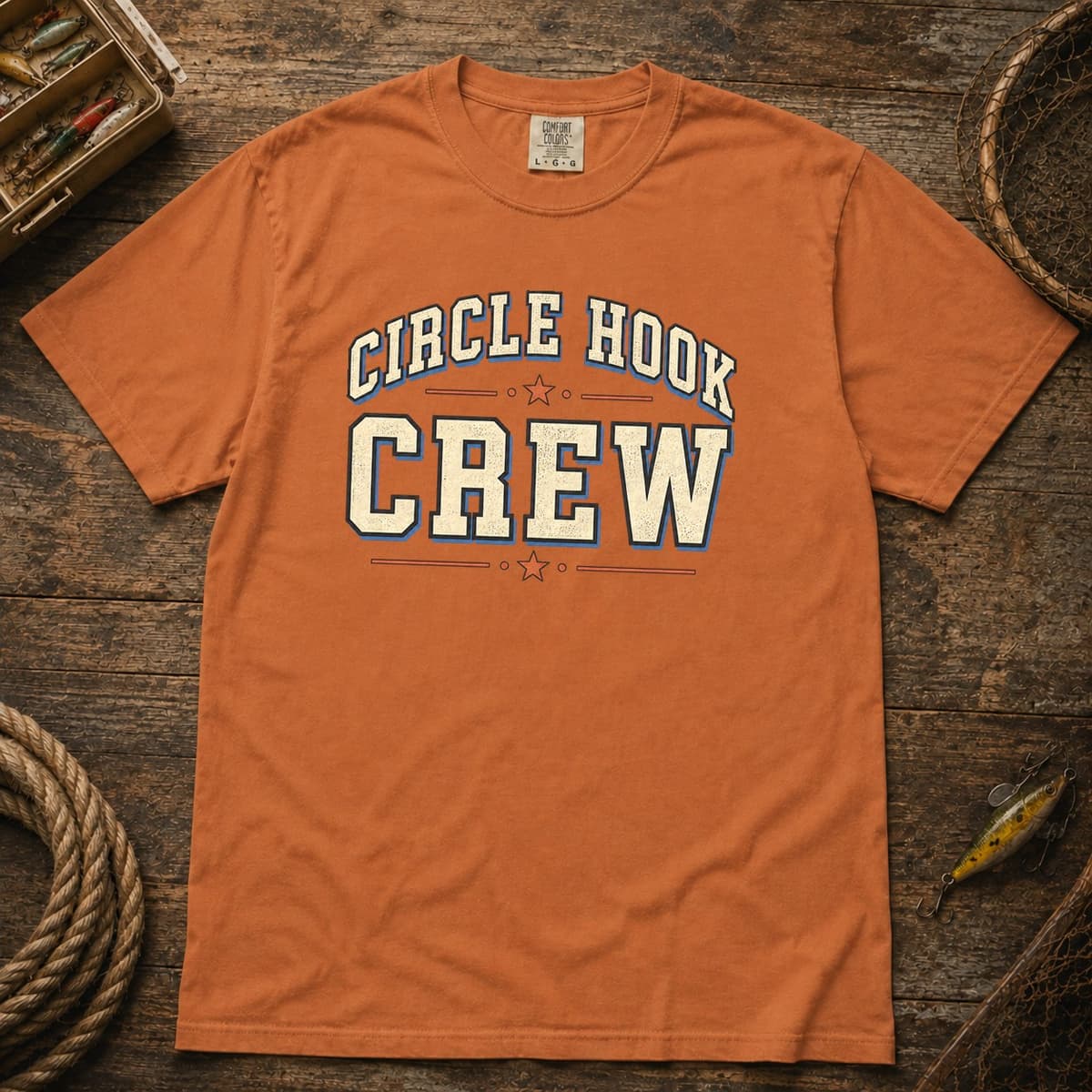Circle Hook Crew t-shirt in Black, photo 8