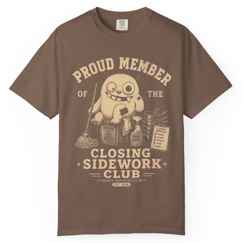 Closing Sidework Member t-shirt in Espresso, photo 1