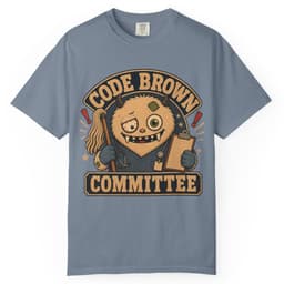 Code Brown Committee t-shirt in Blue Jean, thumbnail 1