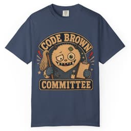 Code Brown Committee t-shirt in Blue Jean, thumbnail 3