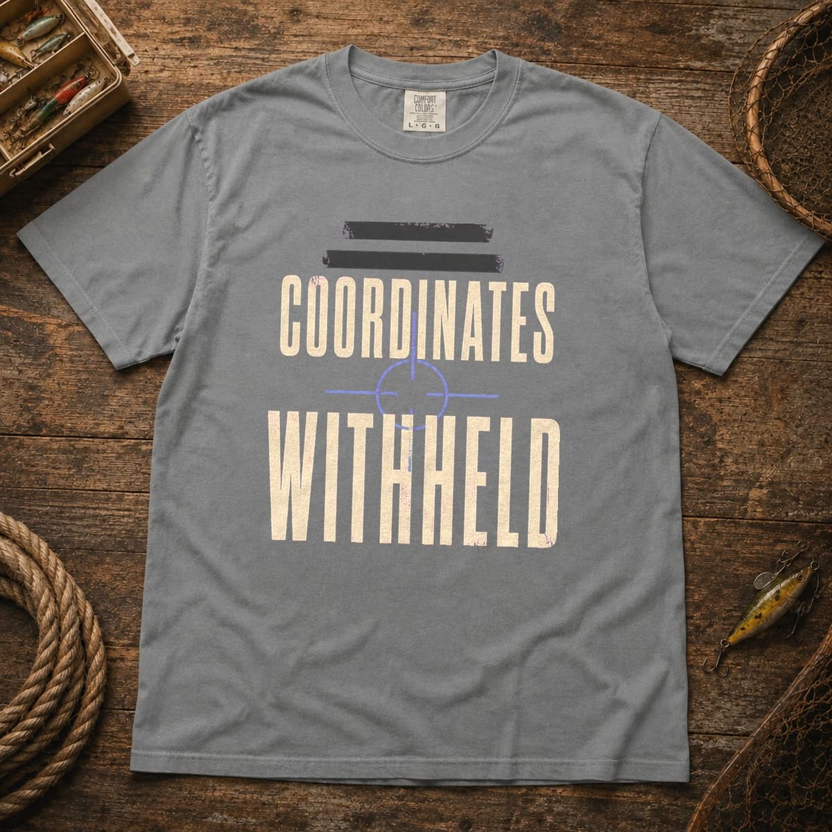 Coordinates Withheld t-shirt in Granite, photo 1