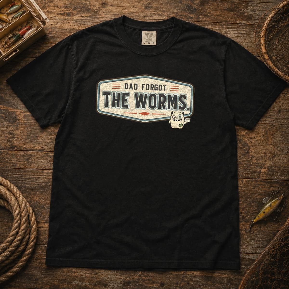 Dad Forgot the Worms t-shirt in Espresso, photo 2