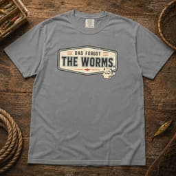 Dad Forgot the Worms t-shirt in Espresso, thumbnail 7