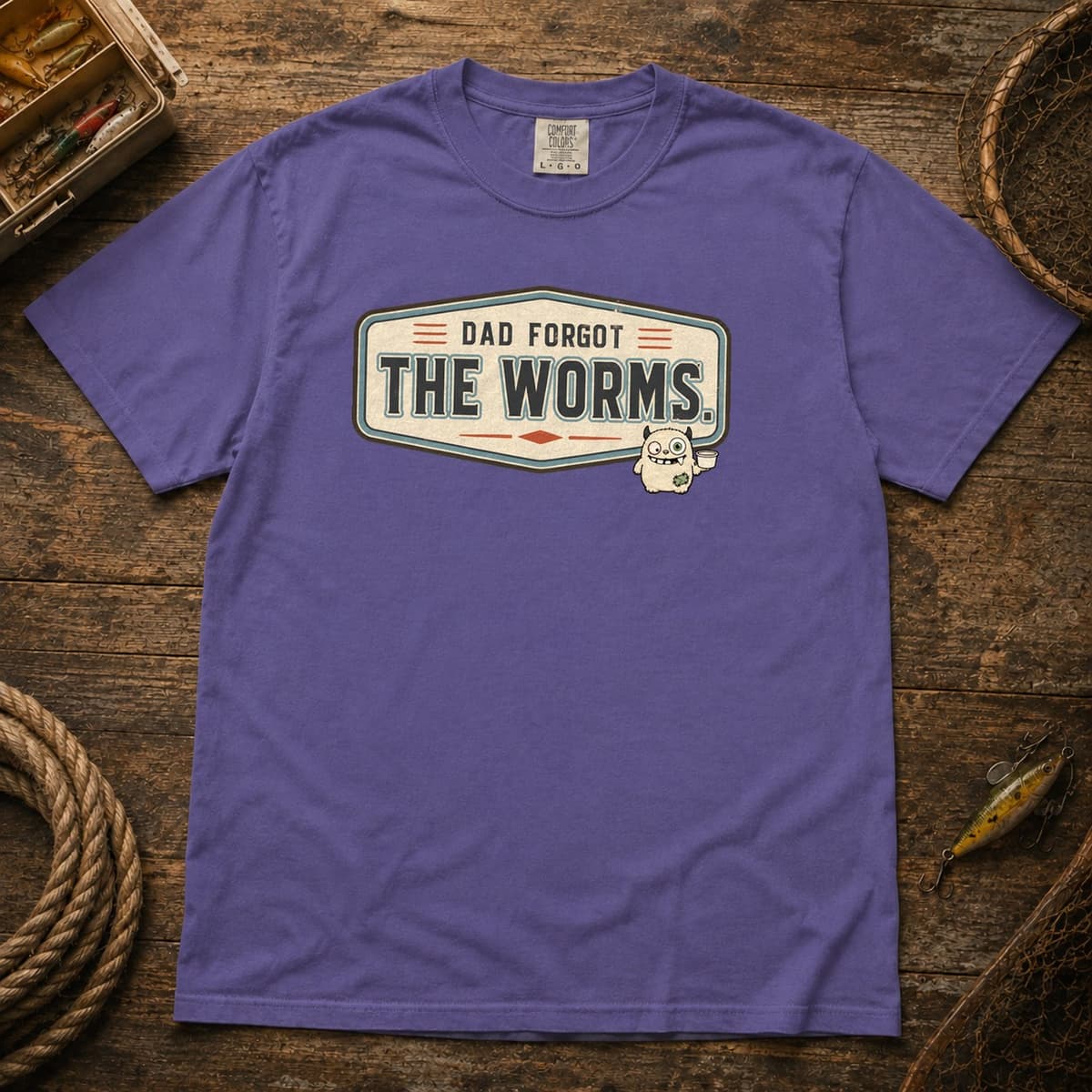 Dad Forgot the Worms t-shirt in Espresso, photo 6