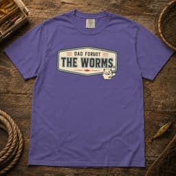 Dad Forgot the Worms t-shirt in Espresso, thumbnail 6