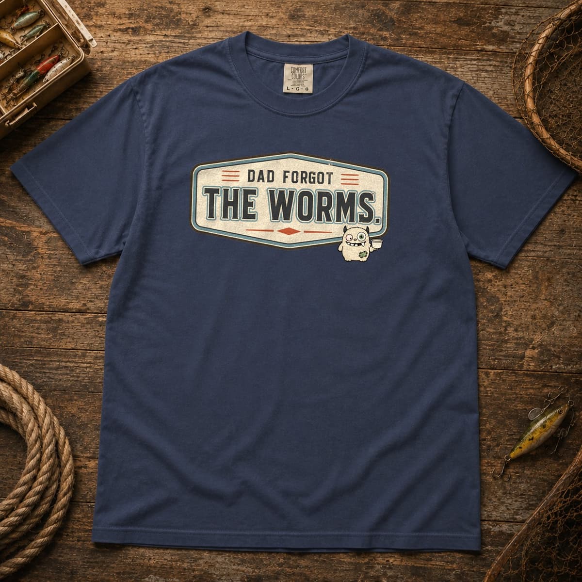 Dad Forgot the Worms t-shirt in Espresso, photo 3