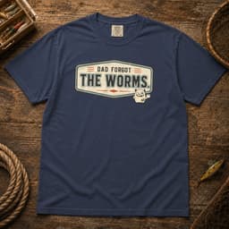 Dad Forgot the Worms t-shirt in Espresso, thumbnail 3