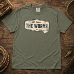 Dad Forgot the Worms t-shirt in Espresso, thumbnail 5