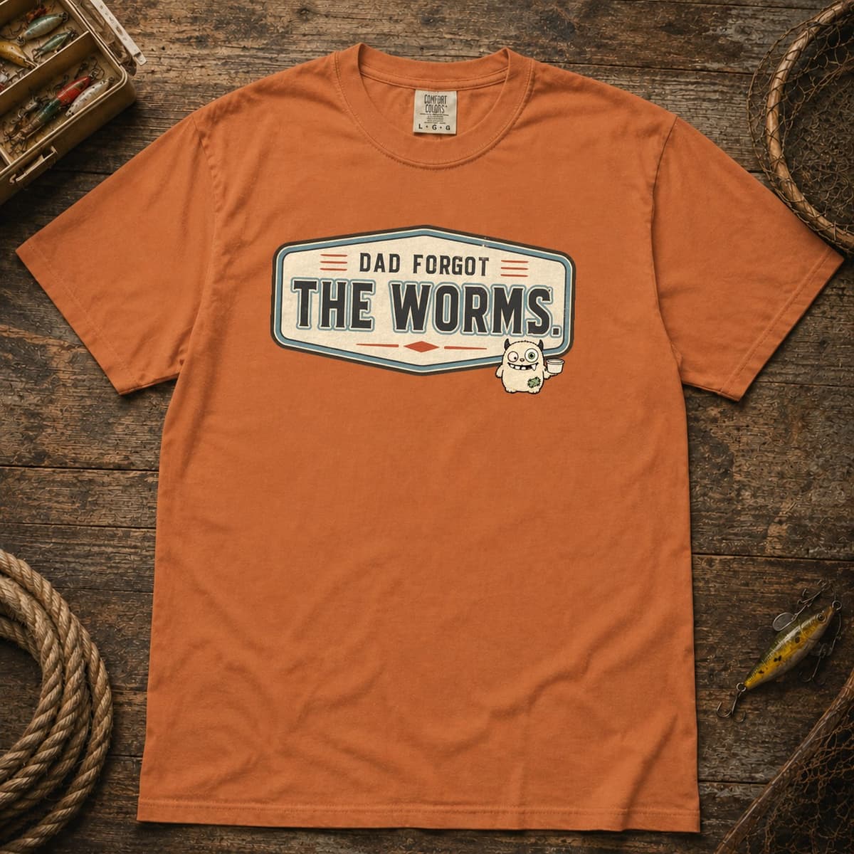 Dad Forgot the Worms t-shirt in Espresso, photo 10