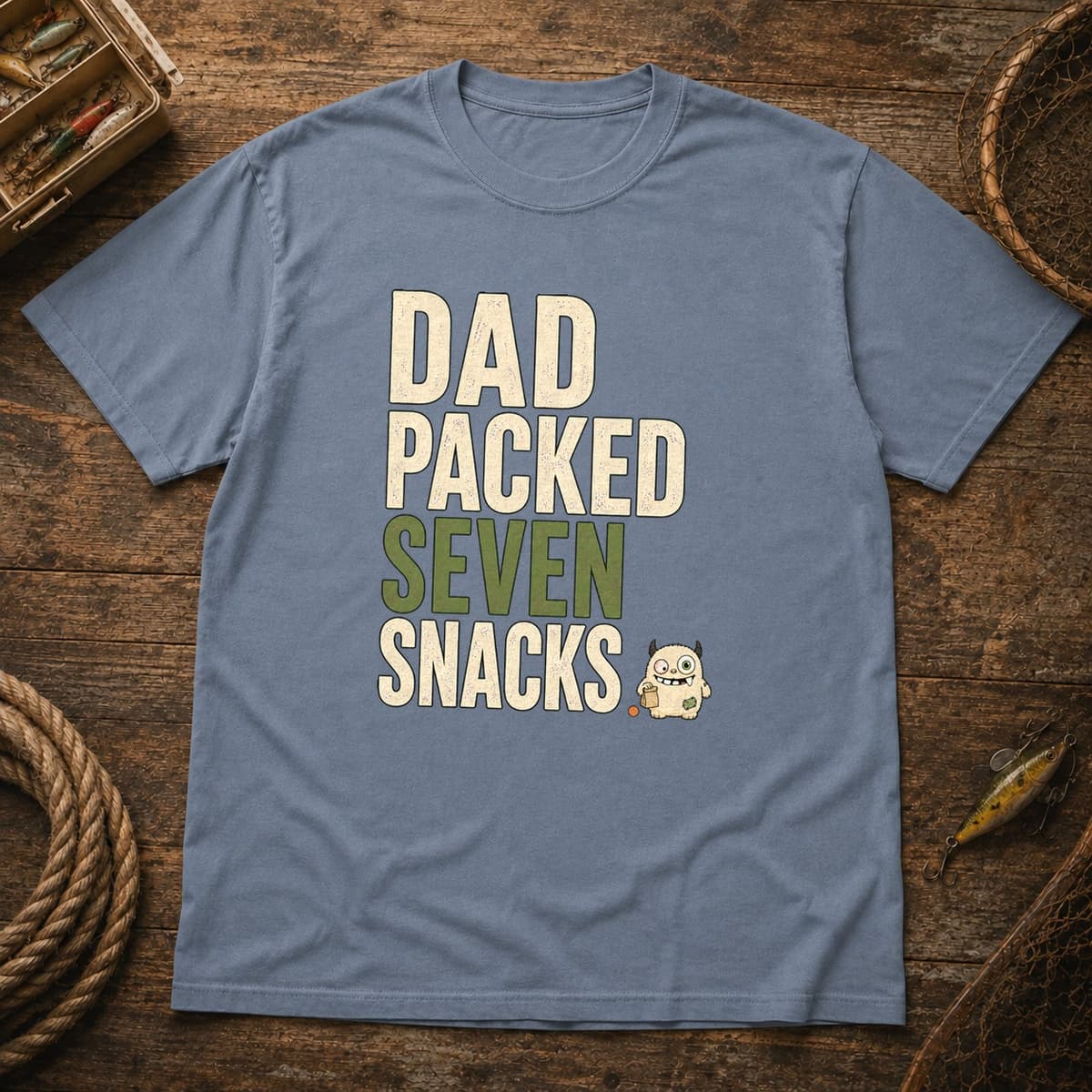 Dad Packed Seven Snacks t-shirt in Black, photo 7