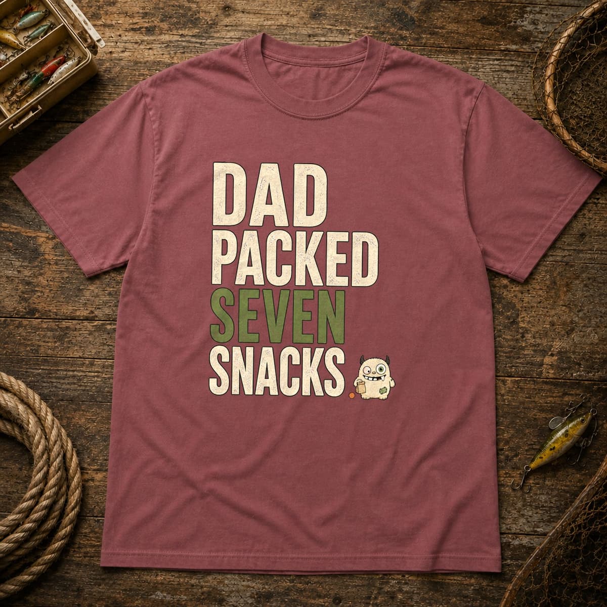 Dad Packed Seven Snacks t-shirt in Black, photo 8