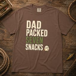 Dad Packed Seven Snacks t-shirt in Black, thumbnail 3