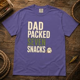 Dad Packed Seven Snacks t-shirt in Black, thumbnail 5