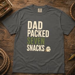 Dad Packed Seven Snacks t-shirt in Black, thumbnail 4