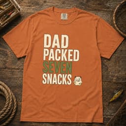 Dad Packed Seven Snacks t-shirt in Black, thumbnail 9