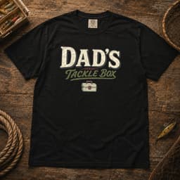 Dad's Tackle Box t-shirt in Black, thumbnail 1