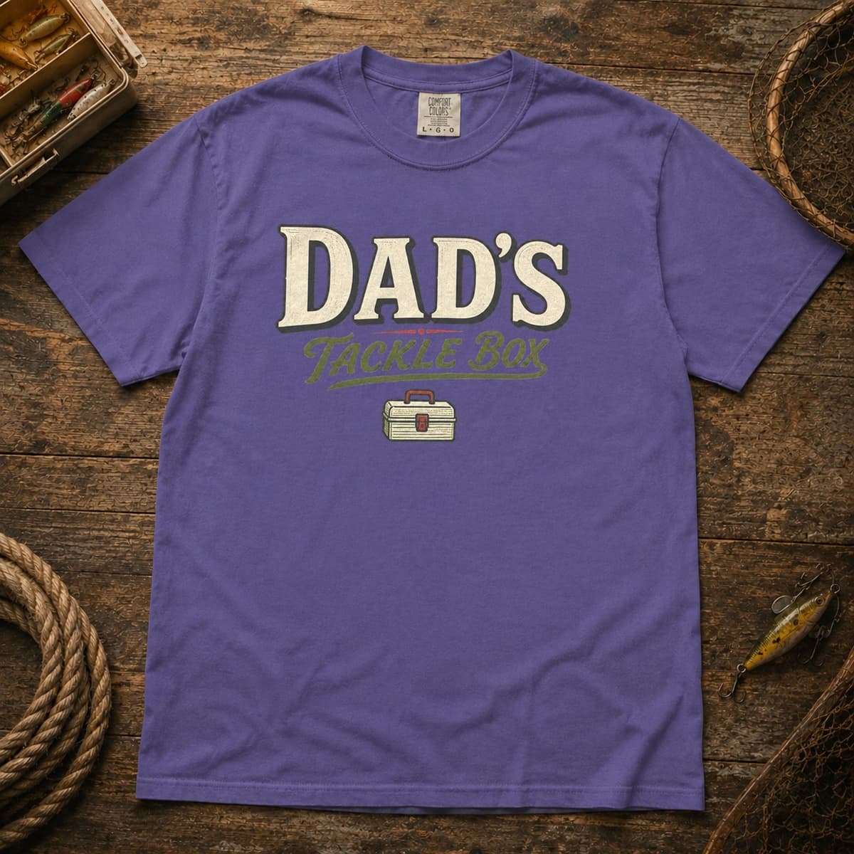 Dad's Tackle Box t-shirt in Black, photo 3