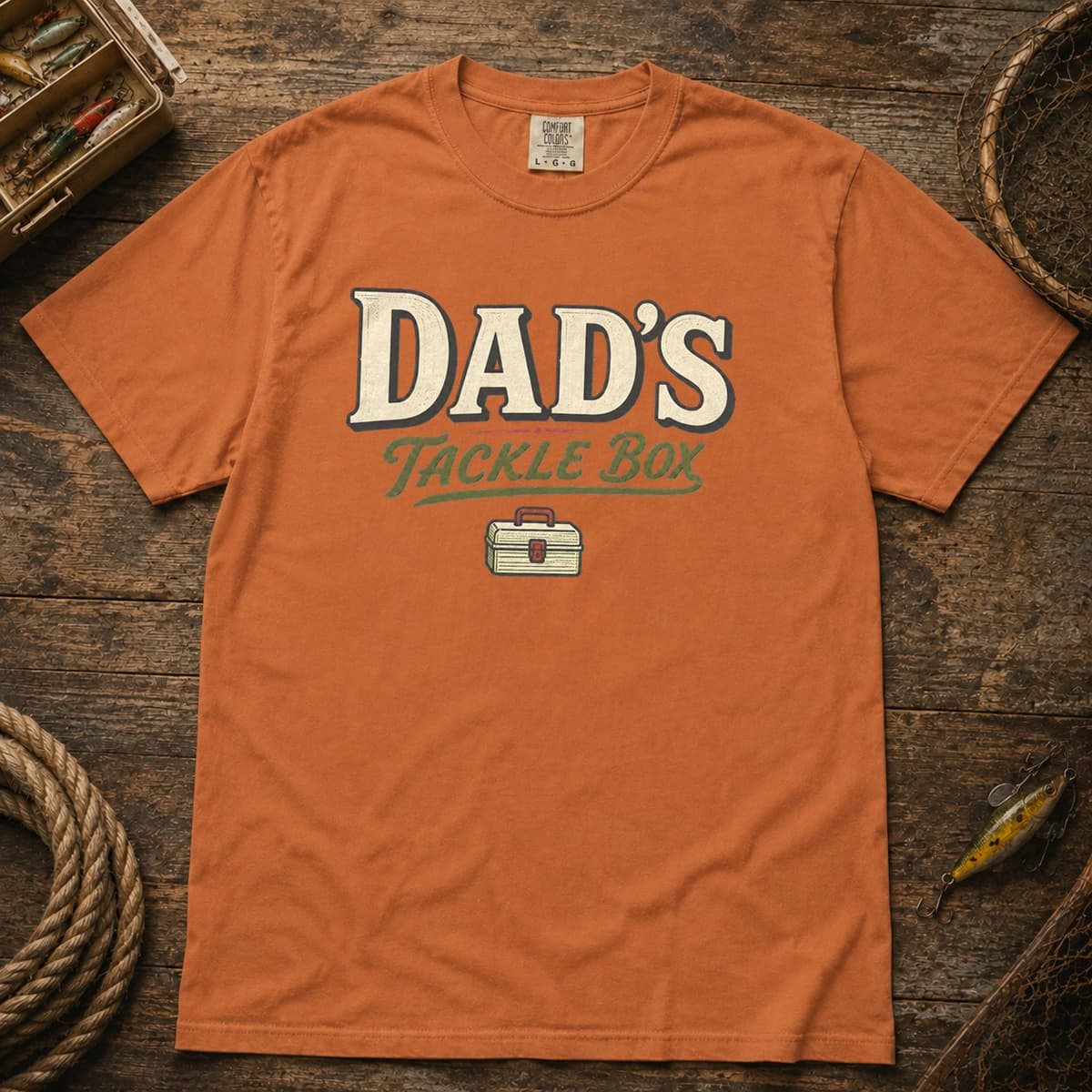 Dad's Tackle Box t-shirt in Black, photo 7