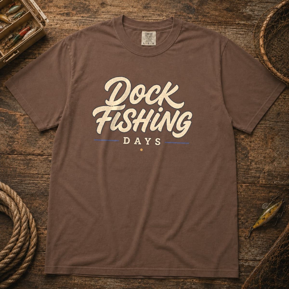 Dock Fishing Days t-shirt in Midnight, photo 3