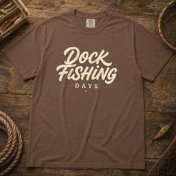 Dock Fishing Days t-shirt in Midnight, thumbnail 3