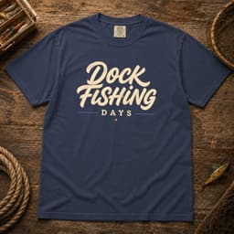 Dock Fishing Days t-shirt in Midnight, thumbnail 1