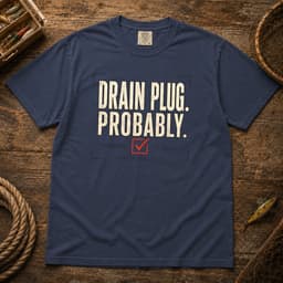Drain Plug. Probably. t-shirt in Black, thumbnail 2