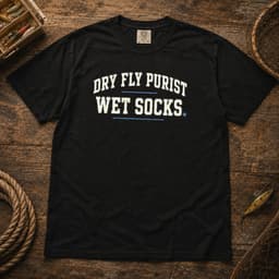 Dry Fly Purist. Wet Socks. t-shirt in Pepper, thumbnail 2