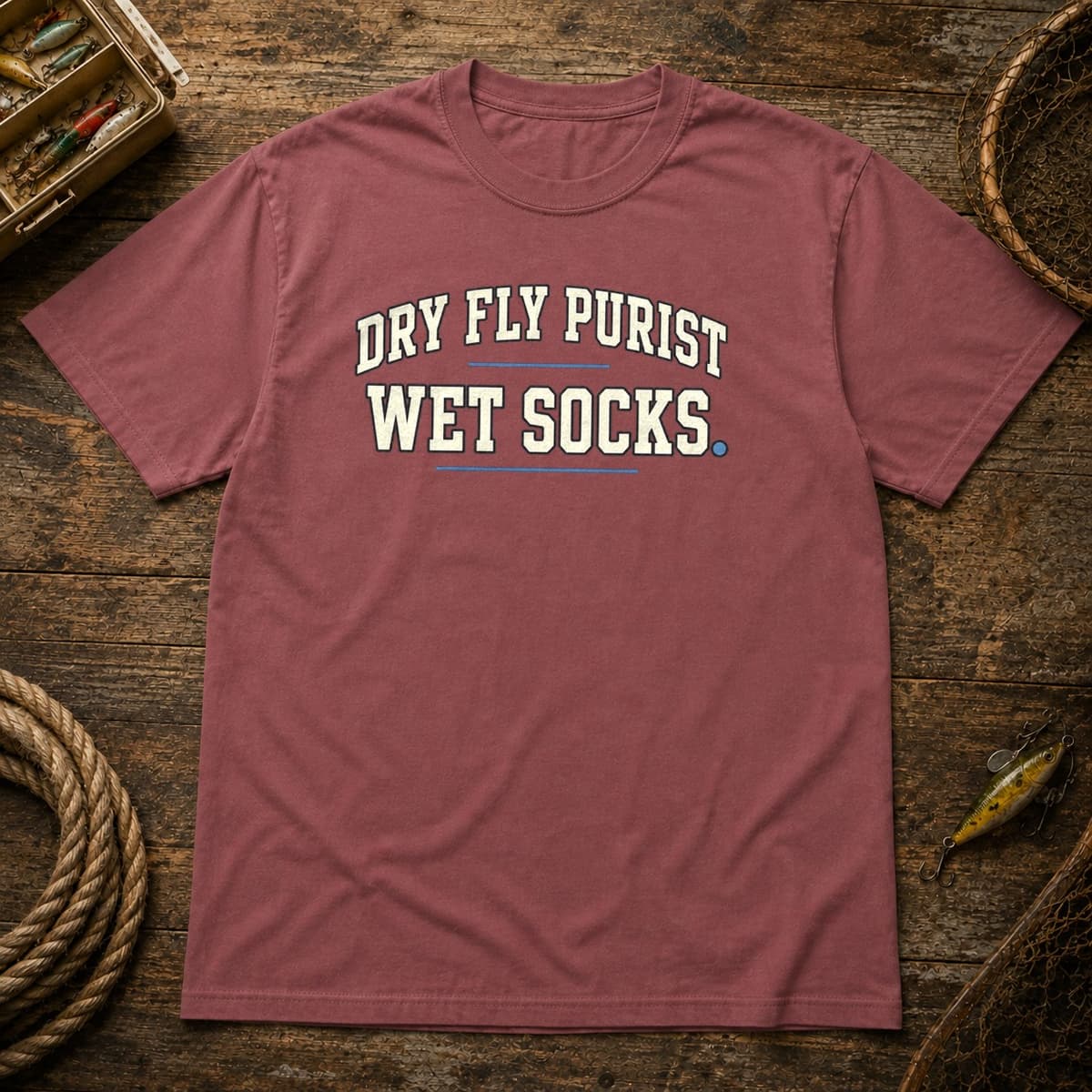 Dry Fly Purist. Wet Socks. t-shirt in Pepper, photo 8