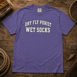 Dry Fly Purist. Wet Socks. t-shirt in Pepper, thumbnail 6