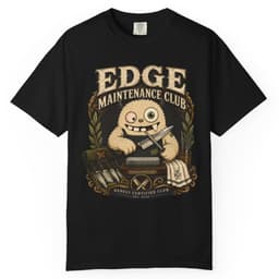 Edge Maintenance Club t-shirt in Moss, thumbnail 2