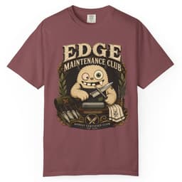Edge Maintenance Club t-shirt in Moss, thumbnail 8