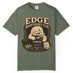 Edge Maintenance Club t-shirt in Moss, thumbnail 1