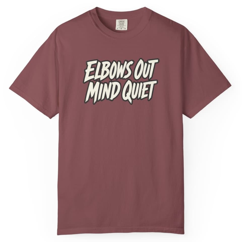 Elbows Out Mind Quiet Tee t-shirt in Pepper, photo 10